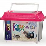 Ideal home for Betta Splendas Siamese fighting fish. Ventilated enclosures constructed of durable, easy to clean plastic make comfortable homes. Self-locking lid securely snaps onto base.