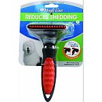 Shedding brush with dual length modes Self cleaning, easy to use push button hair removal Designed to gently remove dead hair, tangles and mats Ideal for multi-pet households
