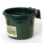 The Hook Over Pail by Miller Mfg. is great for providing water for a variety of livestock, such as miniature horsed, sheep and goats. Pail may be placed over a 2-by wood fence or wood board. Hanging bracket also functions as a handle for easy transport.