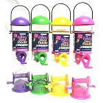 The Funky Seed Wild Bird Feeder by Gardman is available in four vibrant colors: pink, purple, green and yellow. This colorful tube feeder is easy to clean and has a removable base. Roof is dome shape to prevent water from seeping in.