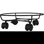 Useful for moving heavy planters in the home or garden Made of metal with attractive matte black finish
