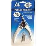 Pet Nail Trimmer includes free replacement blade and styptic powder. High carbon steel blade is heat treated for extra sharpness and long life. Fast change blade replaces in seconds. Gently and quickly trims pet's nails. 5 inch length