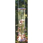 Make a bold statement in your backyard with the Woodlink Copper Mega Tube Bird Feeder. The copper colored lid, base, seed ports, and hanger combine to form a truly impressive feeder. Helps to attract more birds to your yard!