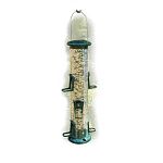 The Green Plastic Seed Tube Bird Feeder 15 in. by Audubon is a durable tube feeder that features six seed ports for multiple bird feeding. Each solid perch is made of powder green metal and the tube is made of UV resistant clear plastic.