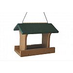 The Going Green Recycled Plastic Ranch Bird Feeder is an environmentally friendly feeder that is made from recycled plastic lumber (over 90%). This large capacity feeder holds 3 pounds of a variety of bird seed. Easy to keep clean and fill.