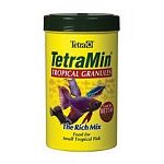 Similar in formulation to TetraMin flakes, these TetraMin Tropical Granules are specifically designed for small, mid water feeding fish. Granules slowly sink into the water column, allowing all of the fish to feed.