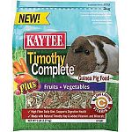 Nutritionally fortified daily diet made with fiber-rich, sun-cured timothy hay combined with other essential ingredients. Formulated specifically for guinea pigs. The added fruits and vegetables are rich in antioxidants and nutrients. Provides complete nu
