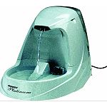 Utilizes the same patented free-falling stream of water which entices pets to drink more. Features a new snap on lid to prevent accidental removal, a pre-filter, and a new submersible pump for silent operation.