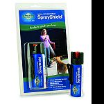 Interrupts dog attacks by surprising and distracting the dog with a powerful citronella scent, giving you time to escape Equally effective alternative to 10% pepper spray with none of the harmful side effects Compact can with handy belt/pocket clip Contai