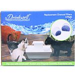 Replacement charcoal flieter for the drink well avalon and pagoda fountains Filters keep your pets water clean and fresh! Carcoal removes bad tastes and odors, keeping water fresh Polyester pad captures debris and hair Granulated carbon for extended actio