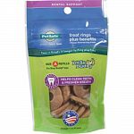 Chicken flavored with tough texture to provide long-lasting chew experience Formulated to clean teeth and freshen breath Used for busy buddy toys All natural treats Made in the usa