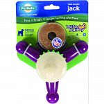 3 chewing surfaces for dogs to gnaw on, recommended for dogs over 6 months weighing 20-50 lbs Durable nylong bone, rubber nubs, and nylon bristles stimulate gums and help clean teeth Designed with chicken flavored refillable treat rings entice your dog to