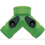 Melnor 313S is a two-Way Hose Connector with Built-In Shut-Offs. This connector features high-impact plastic.