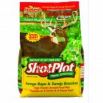 The forages in shot plot are among the most palatable and nutritious varieties in the world. Grows over 24 inches tall in 45 days. Once deer mature, they will begin to devour the shot plot as the forage plants replace the consumed leaves. Lime, fertilize