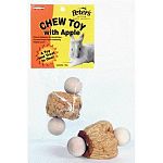 Marshall Pet Peter's Chew Toy with Apple features a natural hardwood dumbbell with an apple in the center for a bunny good time. Toy and treat all in one. Chewing toys helps promote proper tooth conditioning.