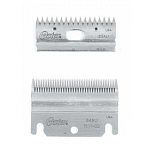 The Oster Clipmaster Top and Bottom Blade Set includes both the top and bottom blades for the Clipmaster clipper. The top blade is model number 78511-016 and the bottom blade is 78511-026. Both blades are made with AgION Antimicrobial.