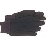 Jersey Gloves by Boss Manufacturing. / 8 oz. / 100% cotton jersey. Clute-cut design with knit wrist. These gloves come in Brown. Great for lawn and garden as well as farm work.