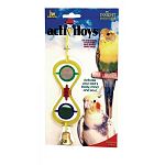 This fun and unique bird toy by JW Pet Company is great for stimulating mental and physical activity for your pet bird. Your bird will love the hour glass shape and fun mirror attachments. Bottom of hour glass has a bell for noisy bird fun!