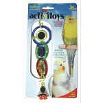  This acrylic bird toy will activate your bird's body, mind and soul. It has 3 mirrors from top to bottom and a hanging bell. Made for parakeets, cockatiels and similar sized birds. 
