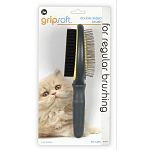 Double sided grip soft brush is not only easy on the hands due to Grip soft technology, but also has metal on one side and softer brush on the other. Cat grooming.