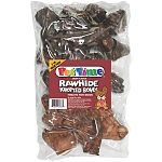 2 lb. knotted beef flavor rawhide bones. Give as treat for dogs.