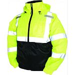 Insulated, wind proof, water proof, high viibility outerwear Ansi 107 class 3 compliant for high visibility Insulated jacket is ideal for cold weather work environments Outer shell has a unique design to help conceal dirt. 5 exterior and 3 interior pocket