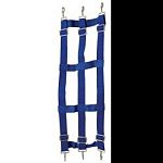 These stall guards are 100% heavy duty nylon webbing. They feature rugged snaps and buckles. Adjustable from 36 to 48 inches. Colors: red, blue or green or black.