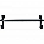 Easily hangs over a barn door, stall or rail Steel tubing powder coated Two bridle hooks Adjusts in length from 37 inches down to 25.5 Inside hanging width adjusts from 33.5 inches down to 20 inches Accomodates a door width of approximately 1.75 inches