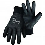 Abrasion and slip resistant Foam nitrile coated palm and fingers Knit wrist for secure fit Terry lined nylong shell provides maximum warmth