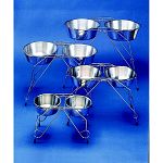 Ethical Tall Boy Stainless Steel Double Diner. The bowls and stands can be washed with soap and water. They are also perfect to put in the dishwasher. This double diner is the perfect set of dishes for your pet's comfort.