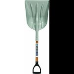 Size #12 poly head scoop with 36 handle is perfect for scooping grain, gravel, dirt and most types of clean up Poly d-shaped handle grip on wood handle offers comfort and control for all tough jobs