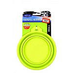 This .5 inch thick bowl expands up to a 1.5 cup capacity in a snap. Portable and collapsible. Ideal for travel, parks and walks. Made of durable, non-porous, silicon.