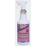 Repels dust, dirt, grass, urine, leather and manure stains. Spray horse s coat, mane and tail, brush or towel into coat. Comb and de tangle mane and tail. Mist entire horse, mane, tail and coat lightly again.