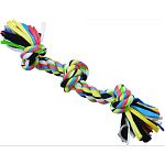 Made from soft, jersey knit t-shirt material Rope dog toy Hours of tugging fun for you and your pet