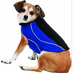 Sporty-looking and warm fleece jacket with microfiber polar fleece that blocks the wind and insulates Reflective piping for safety while walking at night Velcro neck and belly for easy on/off Machine washable fleece