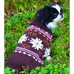 Turtleneck style sweater for indoor or outdoor use Pull on over dogs head Machine washable