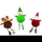 Durable, soft body elf toy with durable rope legs Giggles when played with to entertain pet Use as a toss and fetch toy For indoor or outdoor play