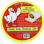 Turn any 5 gallon bucket into a nest box. Eco friendly, durable plastic, easy to clean, non slip perch, quick assembly. Resists rot and corrosion. Instructions and mounting hardware included. Made in the usa.