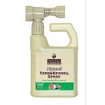 Natural Chemistry Natural Yard & Kennel Spray kills fleas and ticks on contact. For use on lawns trees and outside surfaces, shrubs, roses and other flowers. Can be applied even when pets are present.