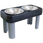 These revolutionary raised feeders keep dogs positioned correctly for eating. Eating in the upright position helps alleviate Gastric Dilation Volvulus (GDV) or bloating. Recommended by veterinarians and breeders alike.