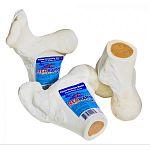 Natural white knuckle bones are filled with our tasty Peanut Butter filling and provide hours of chewing pleasure.  Shelf Life: 24 months. Filled Knuckle Bone Peanut Butter