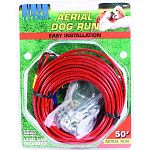 For dogs up to 80 lbs Lead line included. Easy to assemble and install