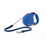 Case is made from plastic for durability. Leash is crafted from nylon to provide lasting strength. Chrome snap hook offers a secure hold. Extra-long style offers more freedom. Ergonomically designed for superior comfort. Ideal for dogs up to 44 pounds.