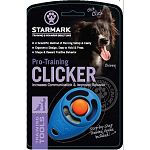 The StarMark Clicker it a training device for your pet that helps your pet to learn training commands faster. The design of the clicker is ergonomic and feels comfortable in your hand. The button on the clicker is raised making it hard to miss a click.