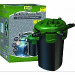 External pressurized pond filter with powerful bio-active media Provides complete biological and mechanical filtration without clogging Has built-in backwash system that activates when knob is turned Two year warranty
