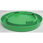 Nesting-style waterer base. Little giant 1-gallon plastic nesting style poultry waterer jar to make a gravity-feed waterer. Nesting-style lug design makes attachment to the jar easy . Available in several colors to mix and match. 11 inch diameter by 1.75