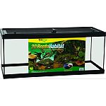 Glass aquarium with new screen top with single handed operation. 2 cam locks on each side for extra security. Full width clip on rear of screen to prevent movement. Punch outs for cord routing. Padlock compatible.