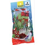 When used with the colorfusion led light, these plants come to life as the leds cycle the rainbow. Contains 2 6inch grass with red buds, 2 4inch geraniums and 1 2inch dahlia flower. Also coordinates with the tetra blooming anemone and the tetra colorfusio