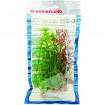 Pack contains 4 silk plants: 6 in and 9 in red ludwigia, 6 in hairgrass, and 9 in ambulia Provides cover for the fish and reduces fish stress Easy to install and clean