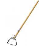 Removes grass and weeds around shrubs, along fences, etc. Sharp double-edge cultivator, weeder and edging tool. 54 tough seal-coated hardwood handle for strength and durability.  Blade size is 4 x 6 inches.